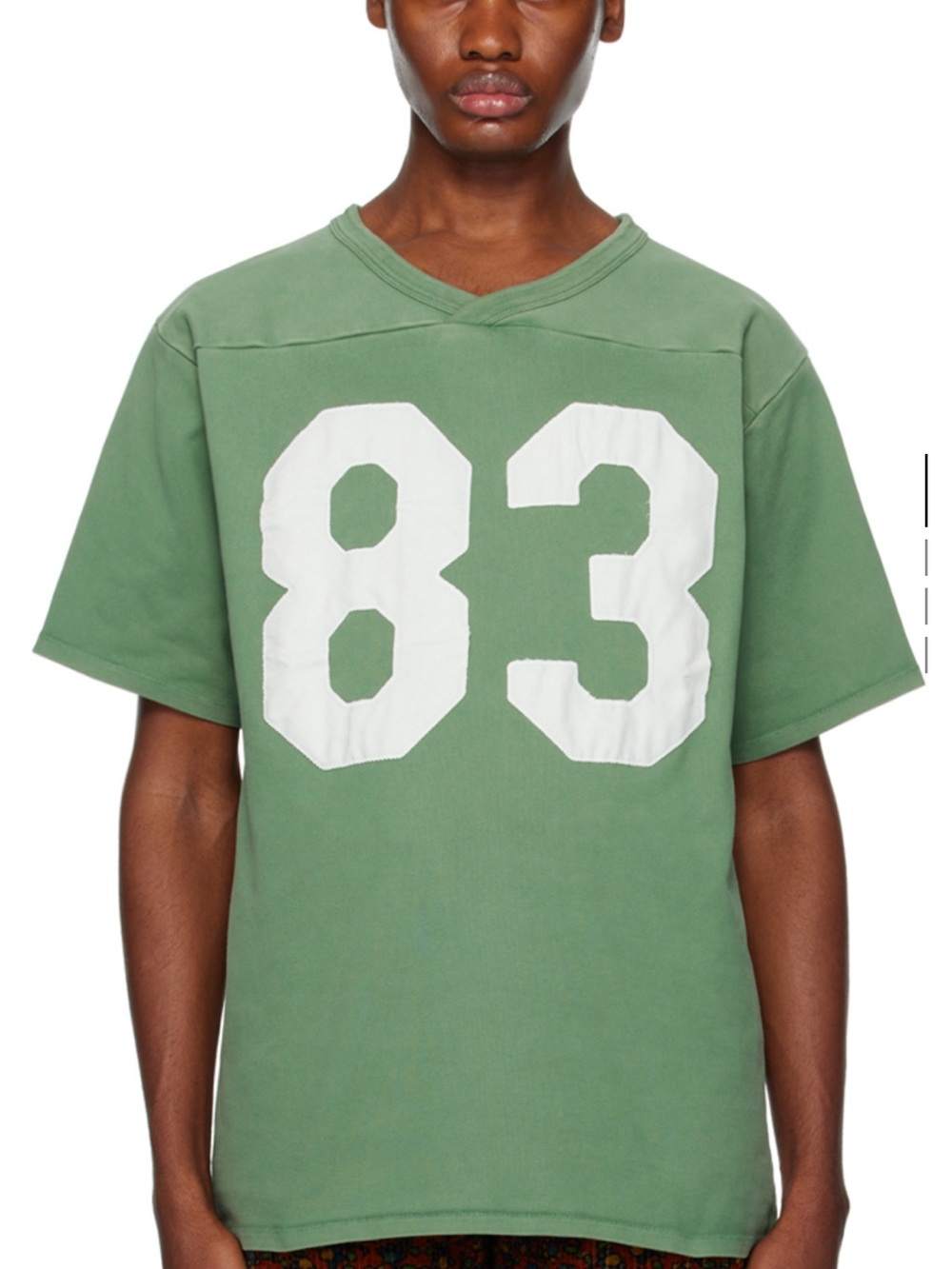 ERL Green V Neck Short Sleeve Jersey